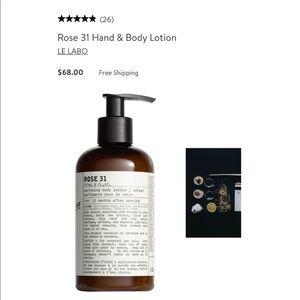 Le Labo Full bottle Rose 31 Body lotion
